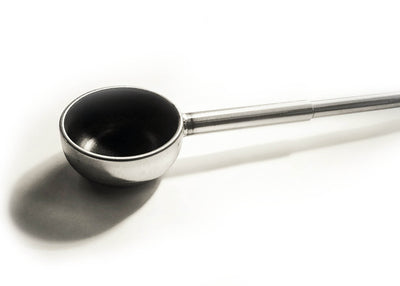 Heavy duty and long lasting casting ladle for hot glass.